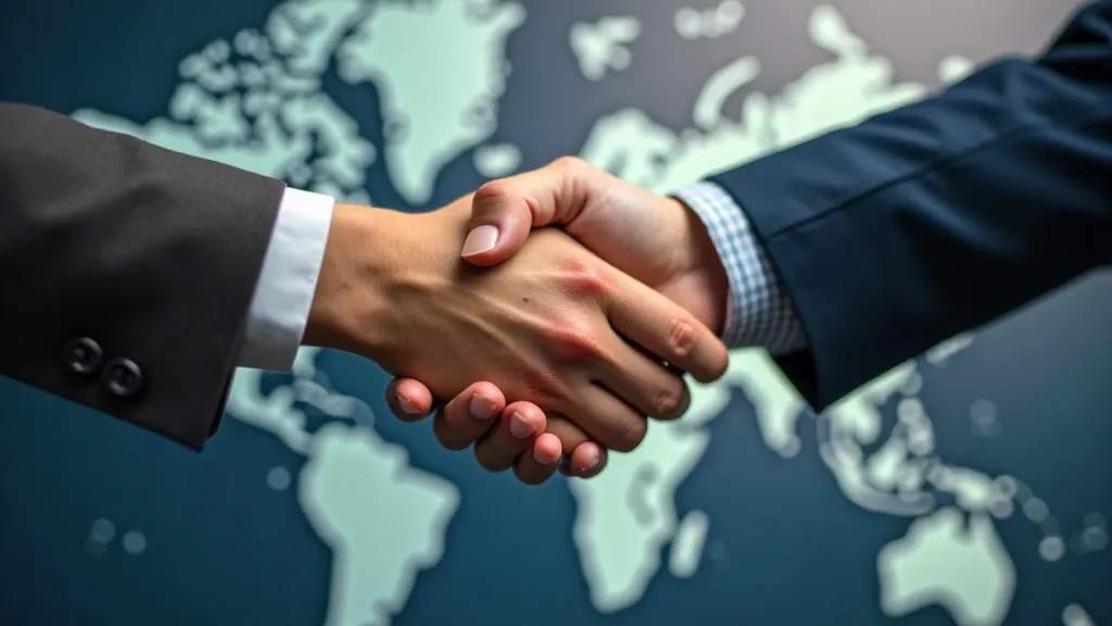 Two hands shaking, symbolizing an alliance