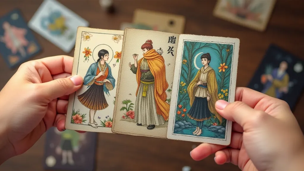 Close-up of cards from the Hanamikoji game