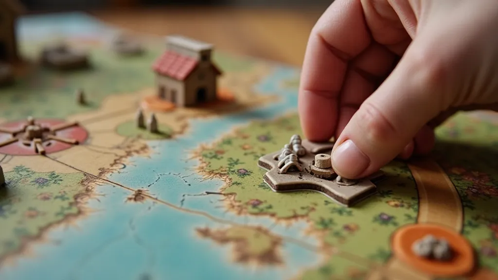 Hand placing a tile in Keyflower