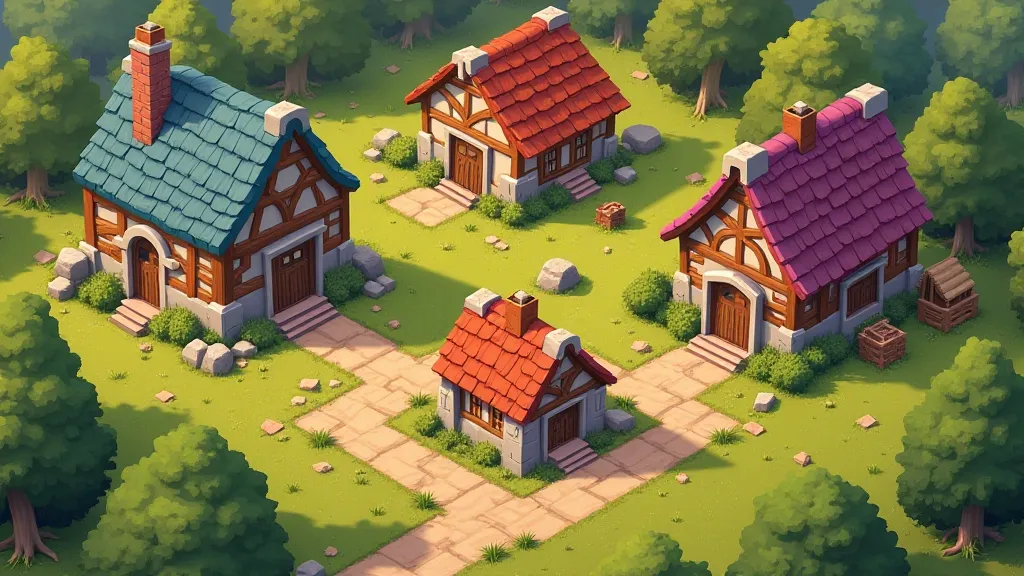 Keyflower village scene