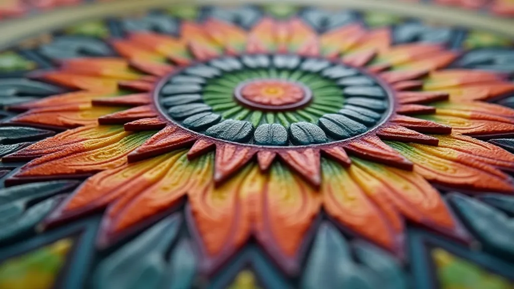 Pattern of Mandala game pieces