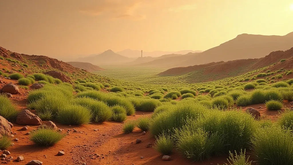 Mars landscape after terraforming